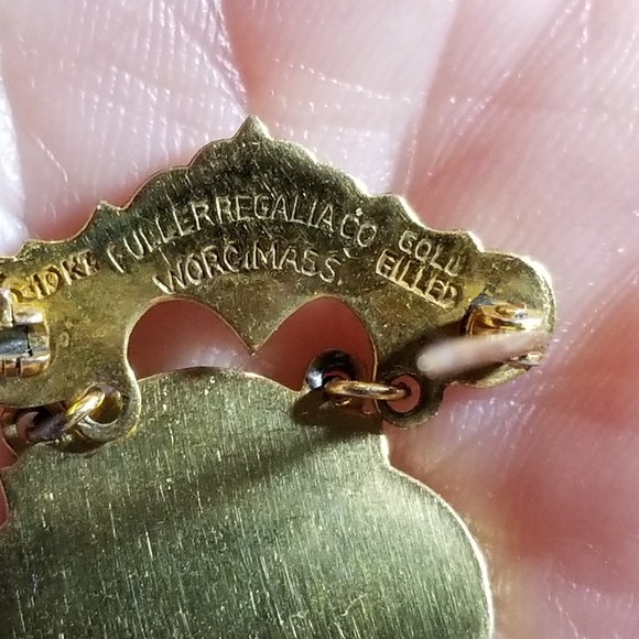 Relisted -Vintage Grange Past Master PH medal pin gold filled blue enamel Lodg - Picture 10 of 10